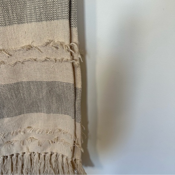 Urban86 fringe boho stripe throw blanket - Picture 2 of 3